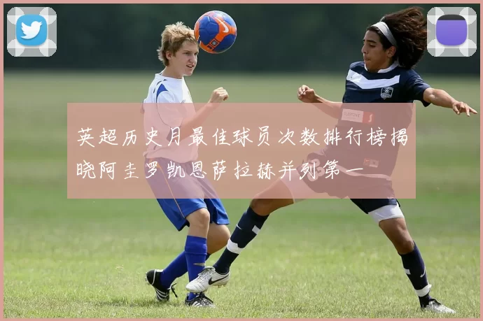 英超历史月最佳球员次数排行榜揭晓阿圭罗凯恩萨拉赫并列第一